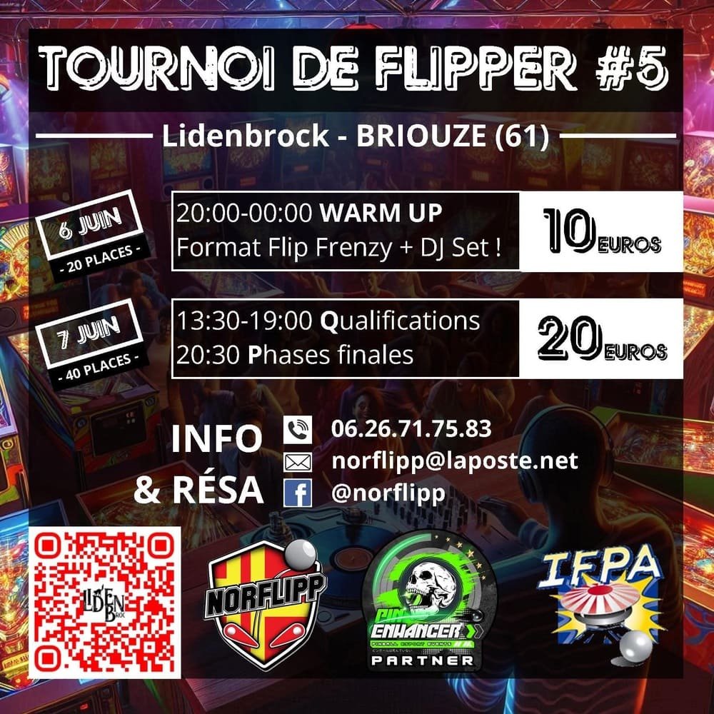 Tournoi de flipper du Lidenbrock Juin 2025